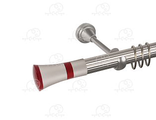 Карниз для штор однорядный «Люксор» D25Р сатин/красный