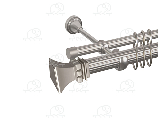 Карниз для штор двухрядный «Эмпория» D25Р/16Р сатин