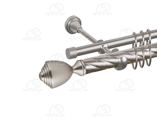 Карниз для штор двухрядный «Аванти» D25К/16Г сатин