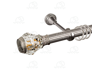 Карниз для штор однорядный «Мурано» D25Р сатин