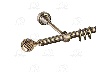 Карниз для штор однорядный «Орион» Ø16Р антик