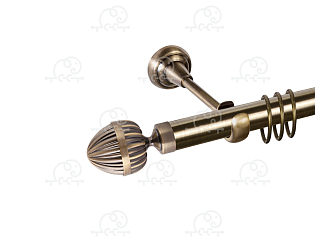 Карниз для штор однорядный «Милано» D25Г антик