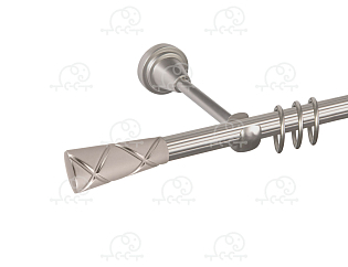 Карниз для штор однорядный «Трапеция» D16Р сатин