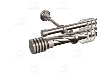 Карниз для штор двухрядный «Наварра» D25К/16Г сатин