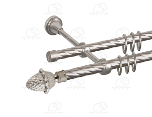 Карниз для штор двухрядный «Магнолия» D16К/16К сатин