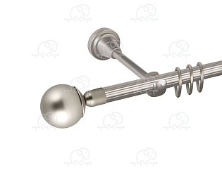 Карниз для штор однорядный «Шар простой» D16Р сатин