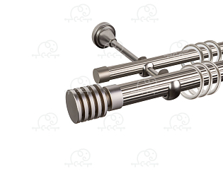 Карниз для штор двухрядный «Наварра» D25Р/16Р сатин