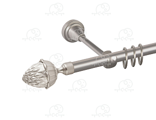 Карниз для штор однорядный «Шишка» D16Г сатин