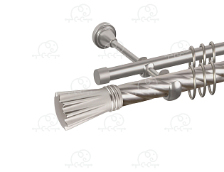 Карниз для штор двухрядный «Буэнос» D25К/16Г сатин