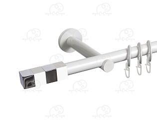 Карниз для штор однорядный «Магнум» D19Г белый