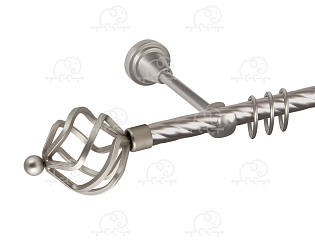 Карниз для штор однорядный «Булава» D16К сатин