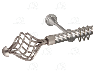 Карниз для штор однорядный «Ажур» D25Р сатин