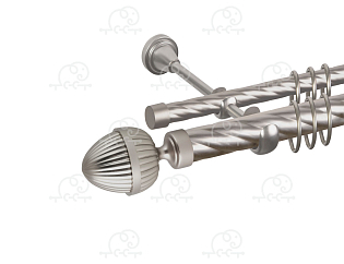 Карниз для штор двухрядный «Милано» D25К/16К сатин