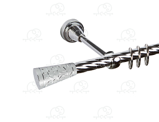 Карниз для штор однорядный «Севилья» D16К хром