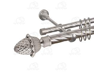 Карниз для штор двухрядный «Магнолия» D25К/16К сатин