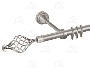 Карниз для штор однорядный «Ажур» D16Г сатин