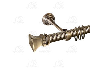 Карниз для штор однорядный «Эмпория» D25Р антик