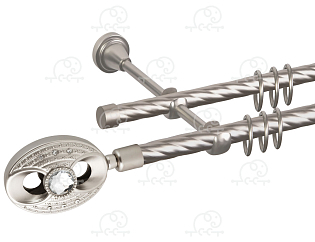 Карниз для штор двухрядный «Игнацио» D16К/16К сатин