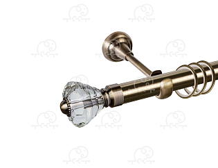 Карниз для штор однорядный «Кастилия» D25Г антик