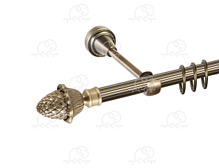 Карниз для штор однорядный «Магнолия» D16Р антик