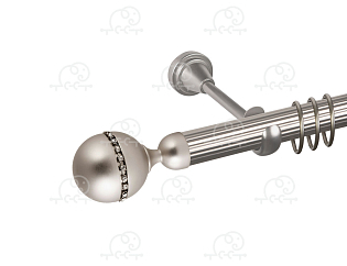 Карниз для штор однорядный «Кортеза» D25Р сатин