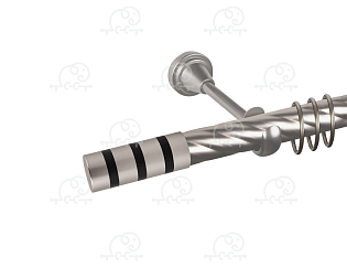 Карниз для штор однорядный «Тристан» D25К сатин/чёрный