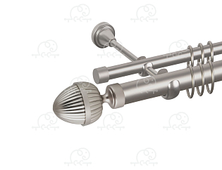 Карниз для штор двухрядный «Милано» D25Г/16Г сатин