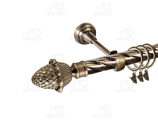 Карниз для штор однорядный «Магнолия» D25К антик