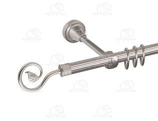 Карниз для штор однорядный «Завиток одинарный» D16Р сатин