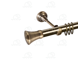 Карниз для штор однорядный «Монако» D25Г антик