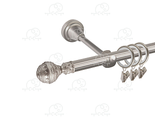 Карниз для штор однорядный «Ампир» D16Р сатин