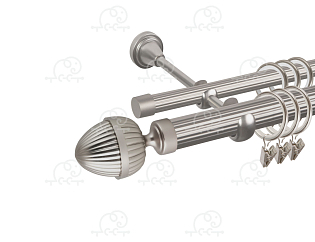 Карниз для штор двухрядный «Милано» D25Р/16Р сатин