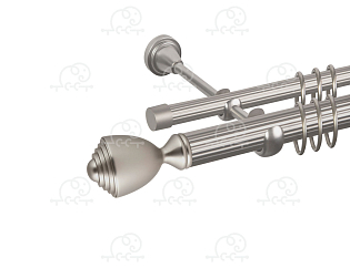 Карниз для штор двухрядный «Аванти» D25Р/16Р сатин