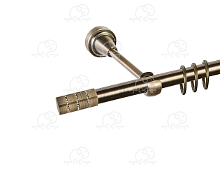 Карниз для штор однорядный «Лира» D16Г антик