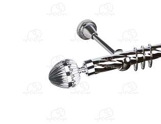 Карниз для штор однорядный «Милано» D25К хром