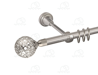 Карниз для штор однорядный «Метеор» D16Р сатин