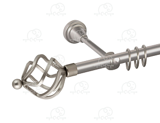 Карниз для штор однорядный «Булава» D16Г сатин