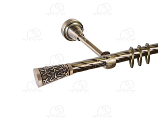 Карниз для штор однорядный «Севилья» D16К антик