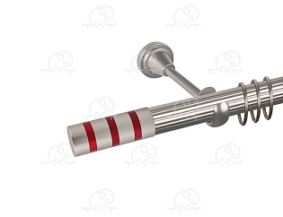 Карниз для штор однорядный «Тристан» D25Р сатин/красный