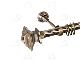 Карниз для штор однорядный «Верди» D25К антик