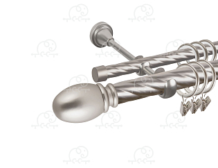 Карниз для штор двухрядный «Белуно» D25К/16К сатин