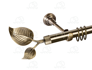 Карниз для штор однорядный «Лист большой» D25Г антик