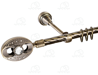 Карниз для штор однорядный «Игнацио» D16К антик