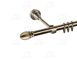 Карниз для штор однорядный «Белуно» D16Г антик