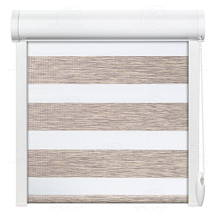 Рулонная штора «Вудэн» Бежево-серый