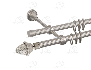 Карниз для штор двухрядный «Магнолия» D16Р/16Р сатин