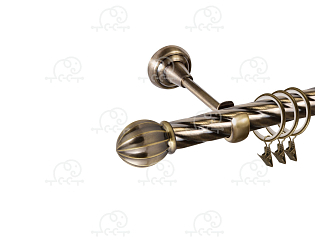 Карниз для штор однорядный «Тапас» Ø25К антик