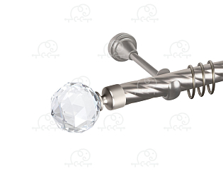 Карниз для штор однорядный «Кристалл» D25К сатин