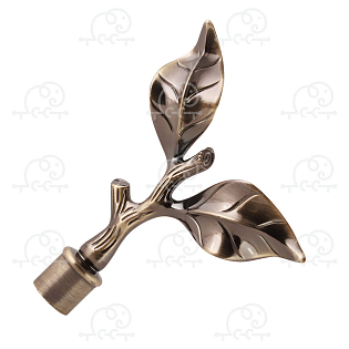 Наконечник для карниза D16 «Лист Розы»