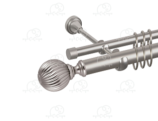 Карниз для штор двухрядный «Орион» D25Г/16Г сатин